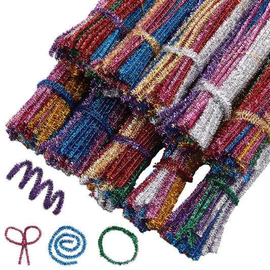 Glitter Mixed Pipe Cleaners | 100 Pack | The Pink Bead Shop Canada