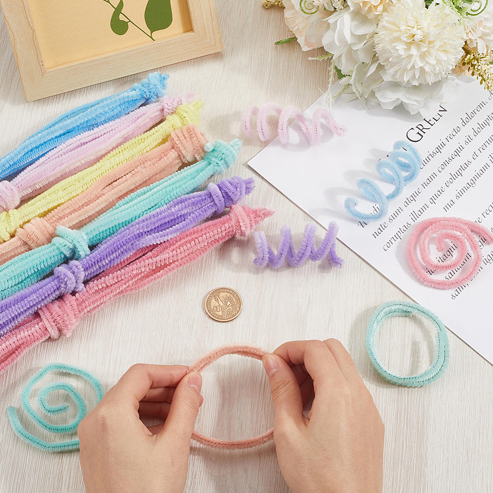 Pastel Mixed Pipe Cleaners | 100 Pack | The Pink Bead Shop Canada