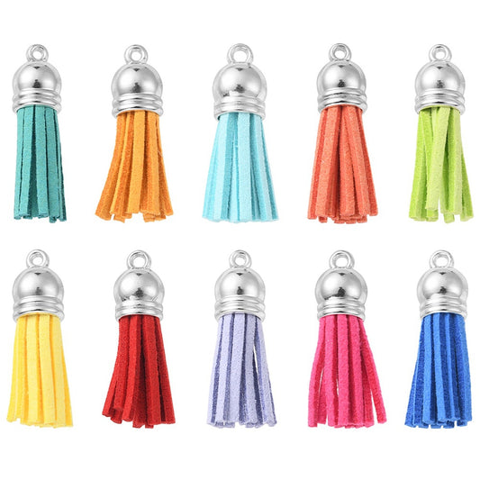 10 Styles Faux Suede Tassel Pendant
