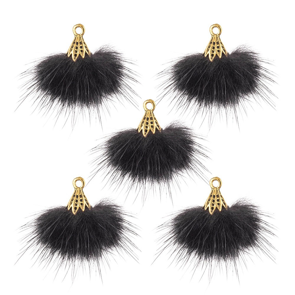 Mink Fur Tassel Charms – Assorted Colours (2 Pack) | The Pink Bead Shop Canada