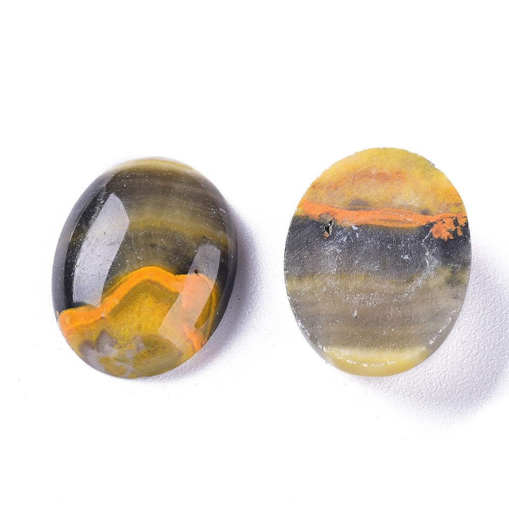 Natural Bumblebee Jasper Oval Cabochon 20x15mm | The Pink Bead Shop Canada