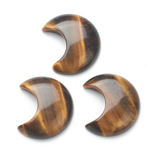 Natural Tiger Eye Moon Cabochon 35x30mm | The Pink Bead Shop Canada