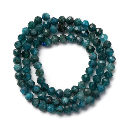 Apatite Natural  Beads – Faceted Round Gemstone Bead Strand (4mm) The Pink Bead Shop