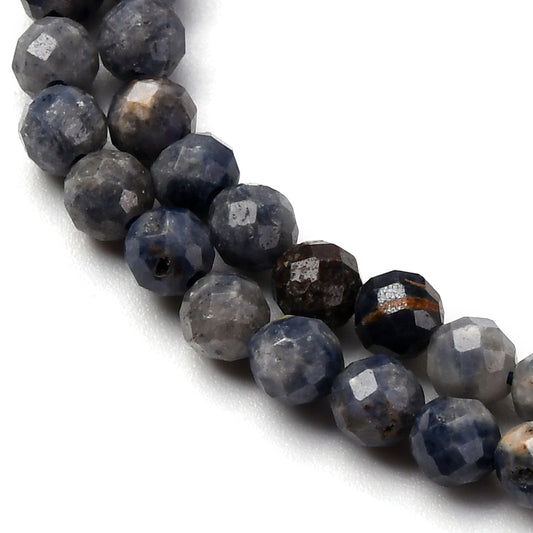 Sapphire Natural Beads – 4mm Faceted Round (Approx. 97–103pcs/Strand)