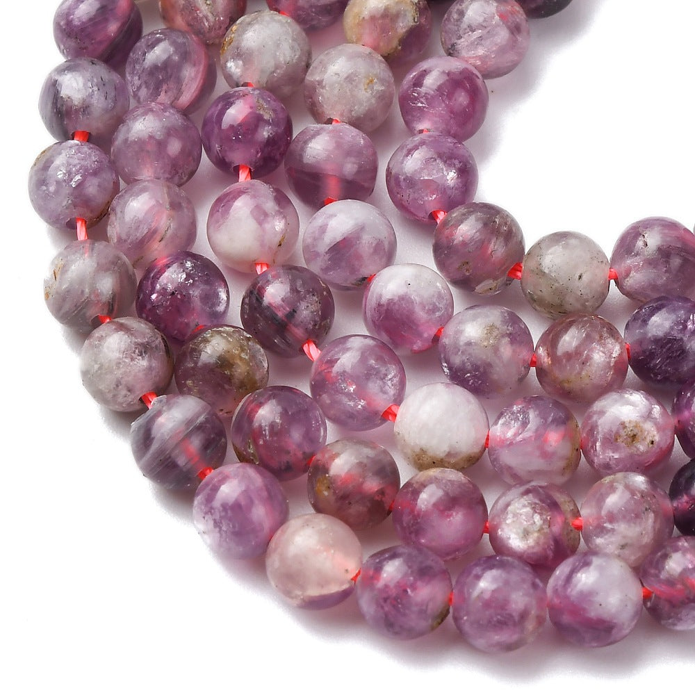 Lepidolite Purple Mica 6mm Natural Stone Beads | The Pink Bead Shop Canada