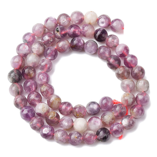 Lepidolite Purple Mica 6mm Natural Stone Beads | The Pink Bead Shop Canada