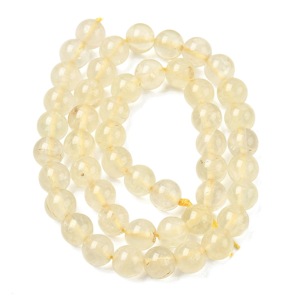 Lemon Quartz Natural Gemstone Beads – 8.5–9mm & 10–10.5mm | The Pink Bead Shop Canada
