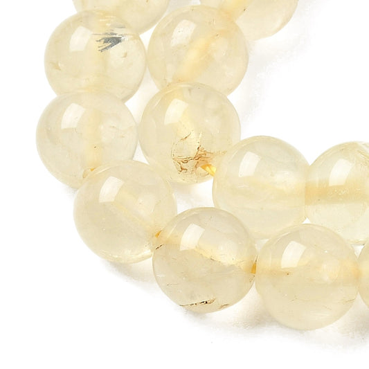 Lemon Quartz Beads | Round 8.5–9mm Yellow Quartz Strands | The Pink Bead Shop Canada