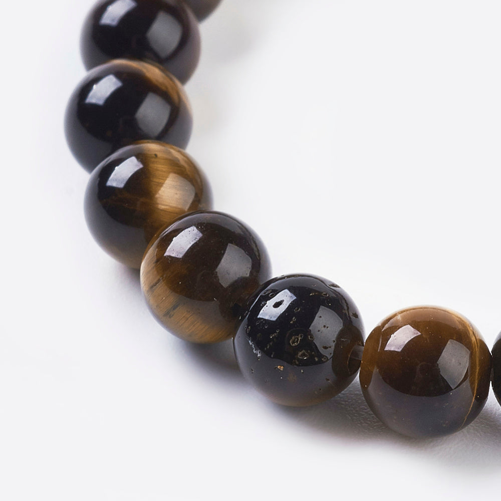 Tiger Eye Beads – Grade A, Ro und, 6mm 7" Strand The Pink Bead Shop