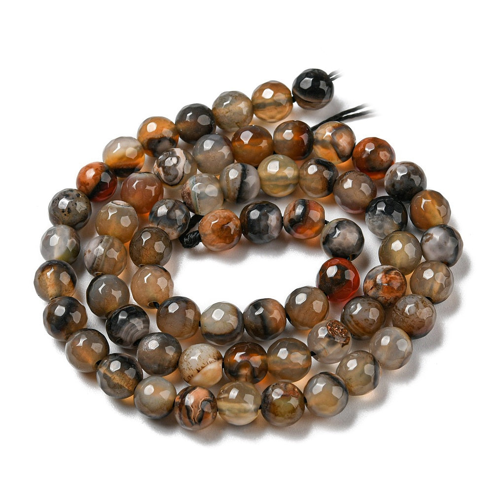 Camel Agate Dyed & Heated Faceted Beads 6mm | The Pink Bead Shop Canada