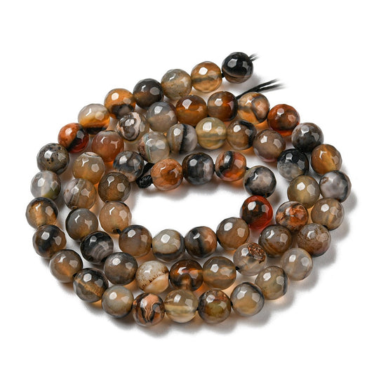 Camel Agate Dyed & Heated Faceted Beads 6mm | The Pink Bead Shop Canada