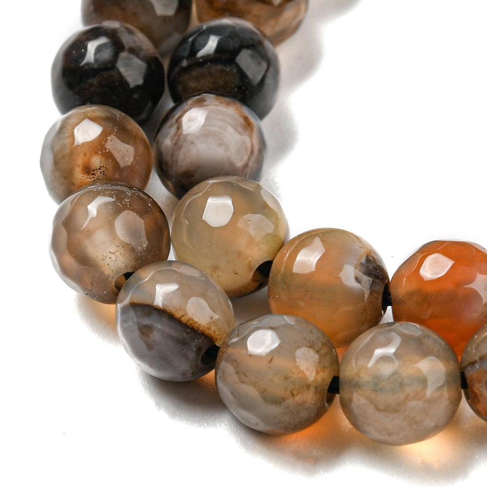 Camel Agate Dyed & Heated Faceted Beads 6mm | The Pink Bead Shop Canada