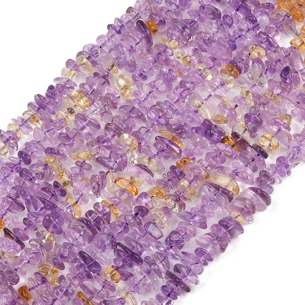 Ametrine Chip Beads Natural  – 5–8mm (Approx. 16” Strand) The Pink Bead Shop