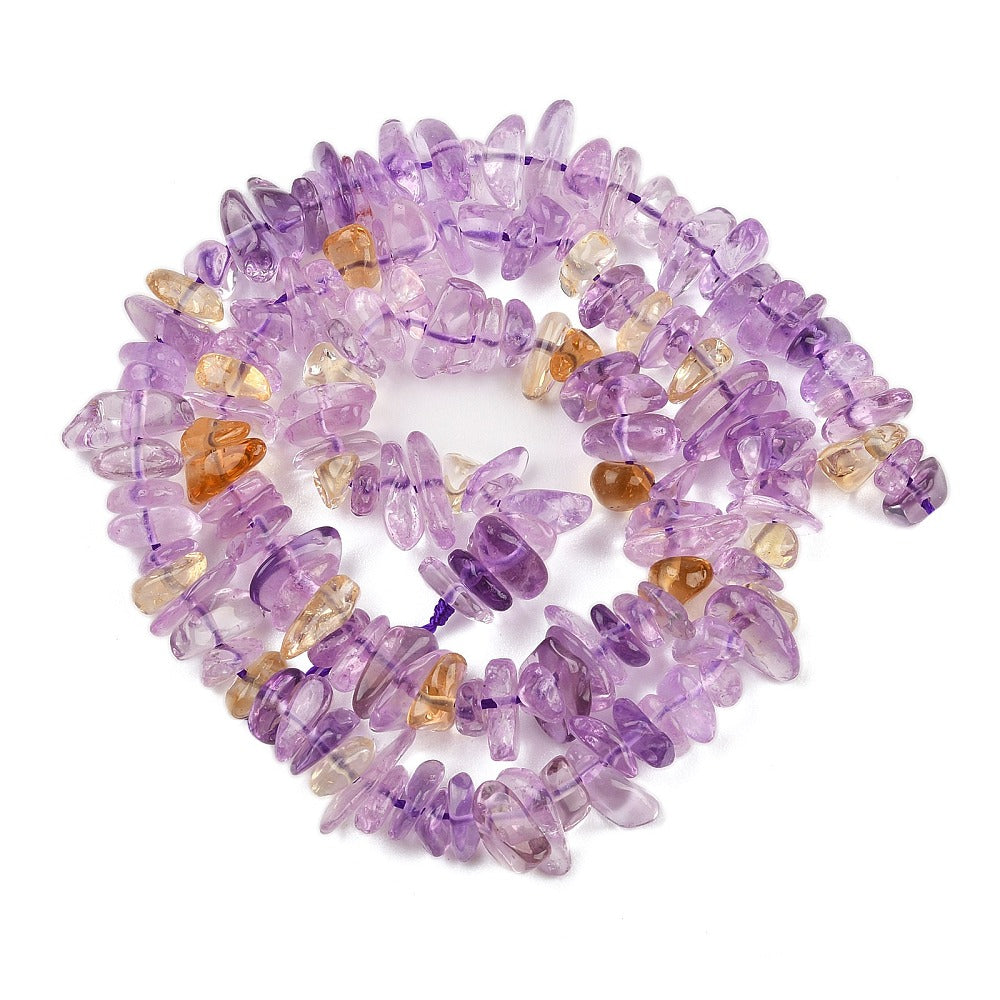 Ametrine Chip Beads Natural  – 5–8mm (Approx. 16” Strand) The Pink Bead Shop