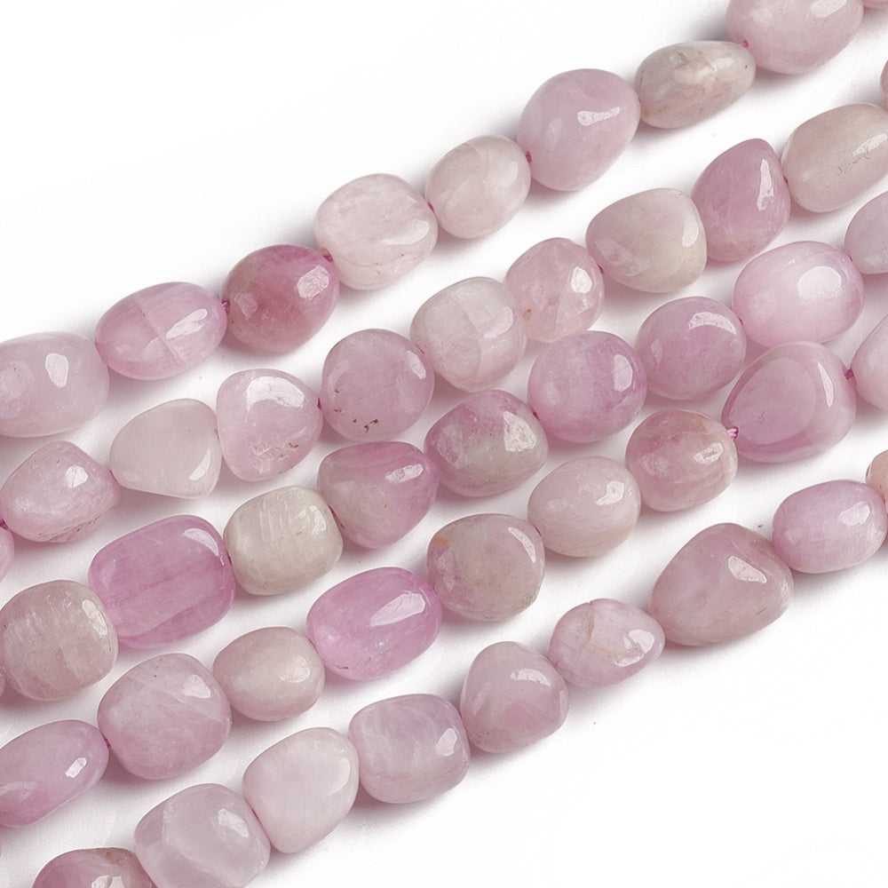 Kunzite Natural  Nugget Beads – 10–15mm Tumbled Stone The Pink Bead Shop
