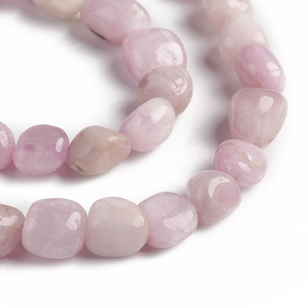 Kunzite Natural  Nugget Beads – 10–15mm Tumbled Stone The Pink Bead Shop