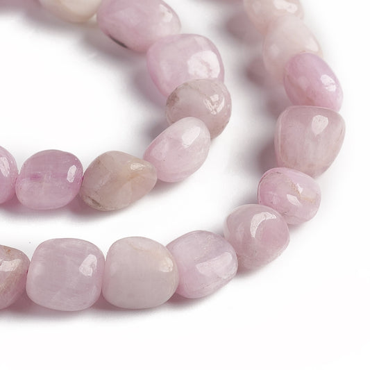 Kunzite Natural  Nugget Beads – 10–15mm Tumbled Stone The Pink Bead Shop