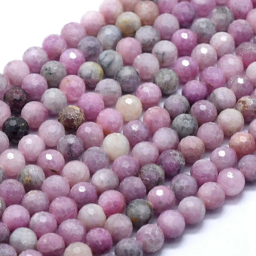 Ruby Beads Natural – Faceted Round 8mm | The Pink Bead Shop Canada