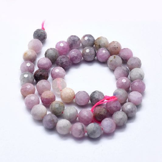 Ruby Beads Natural – Faceted Round 8mm | The Pink Bead Shop Canada