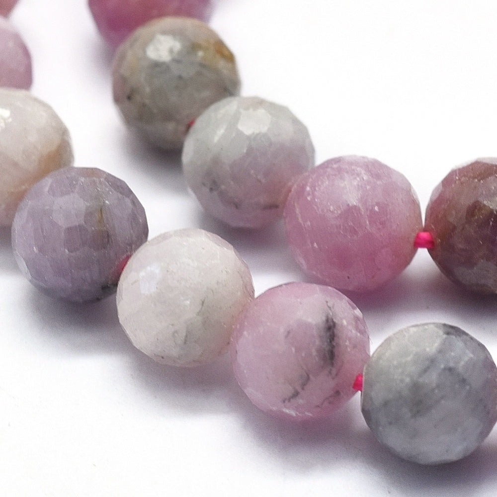 Ruby Beads Natural – Faceted Round 8mm | The Pink Bead Shop Canada