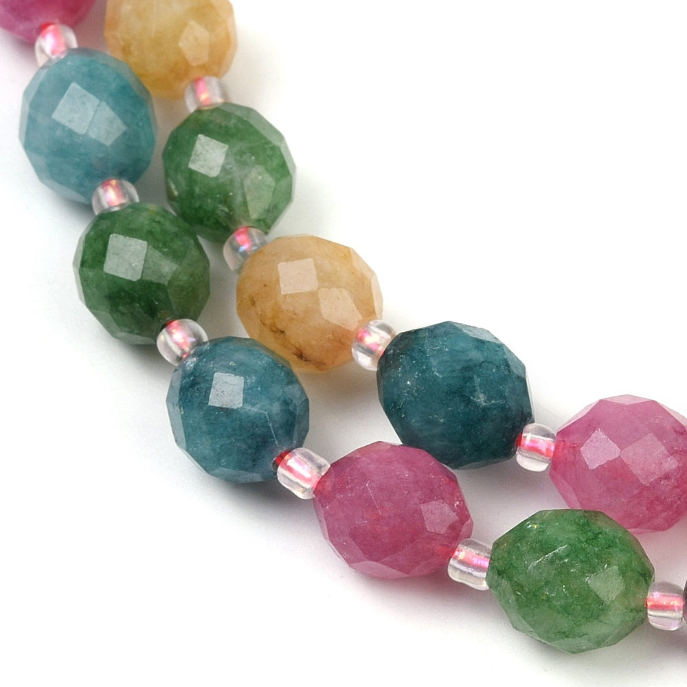 Malaysia Jade Rice Beads with Seed Beads – Faceted 9–10x8–8.5mm | The Pink Bead Shop Canada