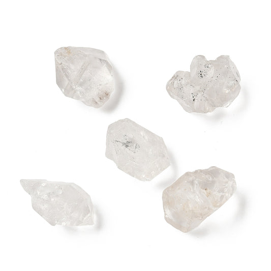 Natural Herkimer Diamond Quartz Beads – Raw Nugget Gemstone (8.5–15mm) | The Pink Bead Shop Canada