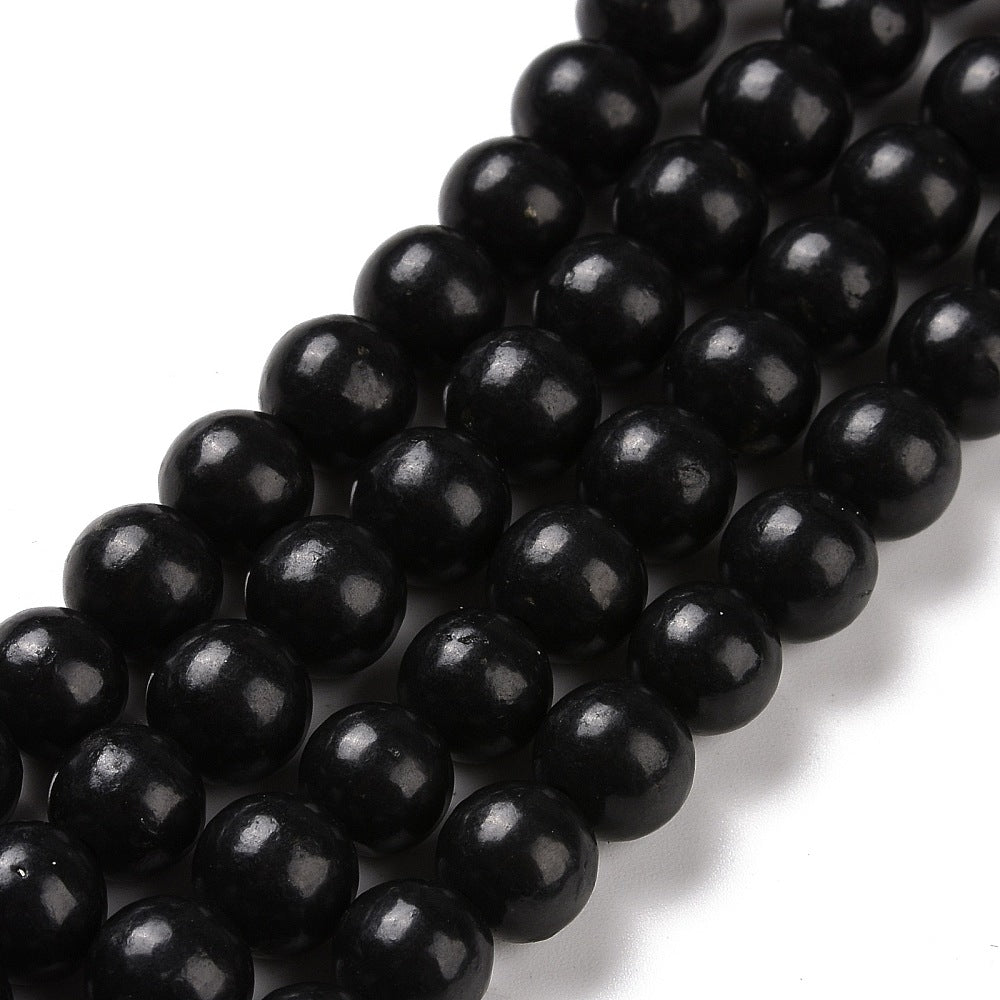 Shungite Natural 6mm Round Gemstone Beads | The Pink Bead Shop Canada