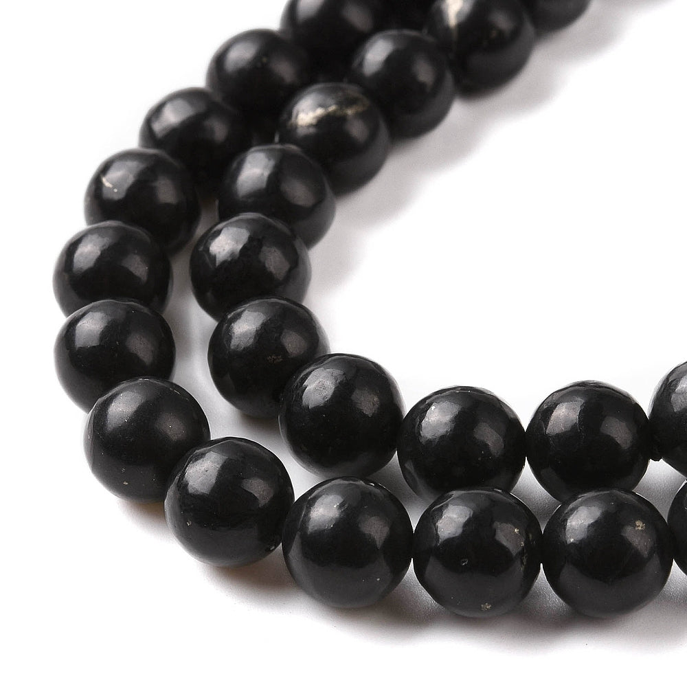 Shungite Natural  Beads 8mm | The Pink Bead Shop Canada
