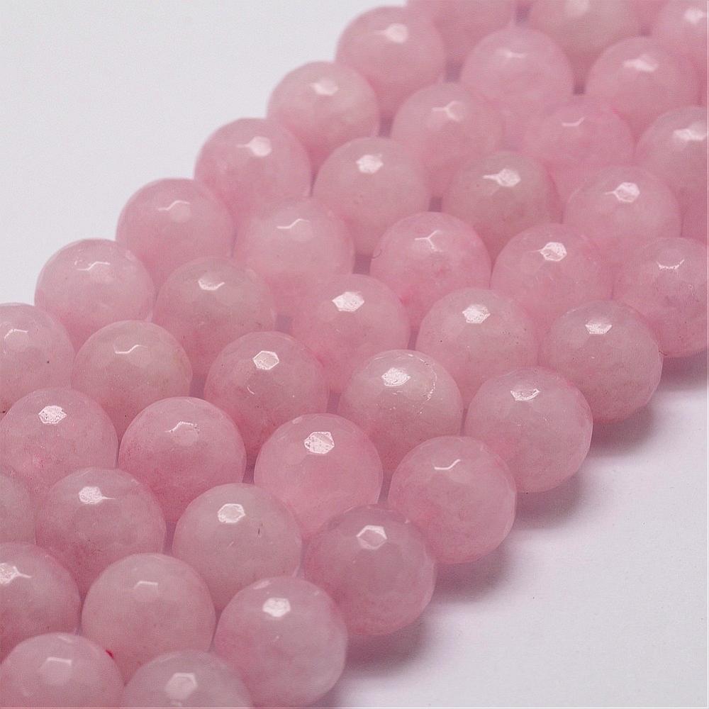 Rose Quartz Faceted Gemstone Beads – 8mm | The Pink Bead Shop Canada