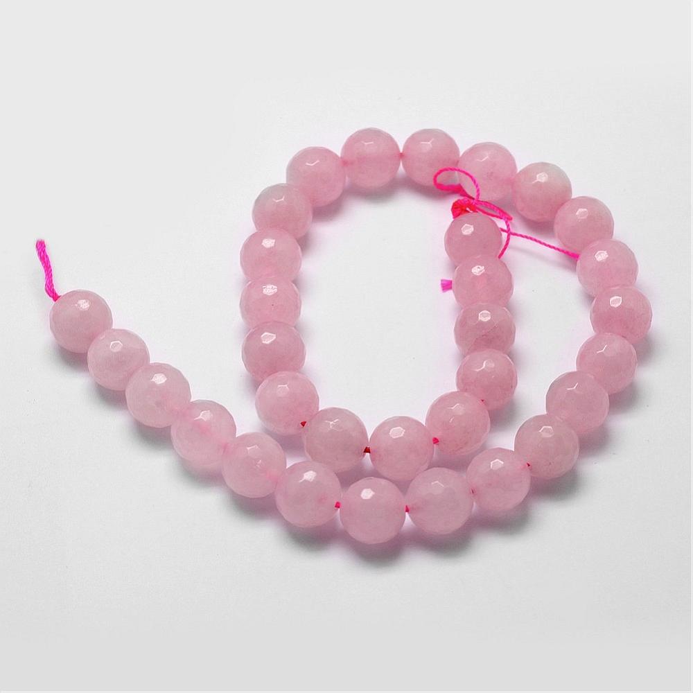 Rose Quartz Faceted Gemstone Beads – 8mm | The Pink Bead Shop Canada