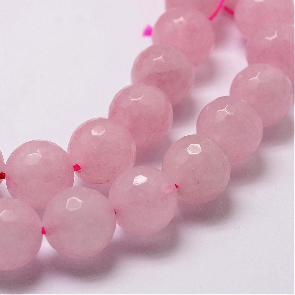 Rose Quartz Faceted Gemstone Beads – 8mm | The Pink Bead Shop Canada