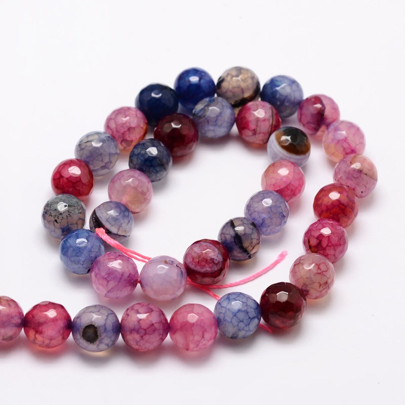 Agate Faceted Dyed Natural Round Beads 8mm | The Pink Bead Shop Canada