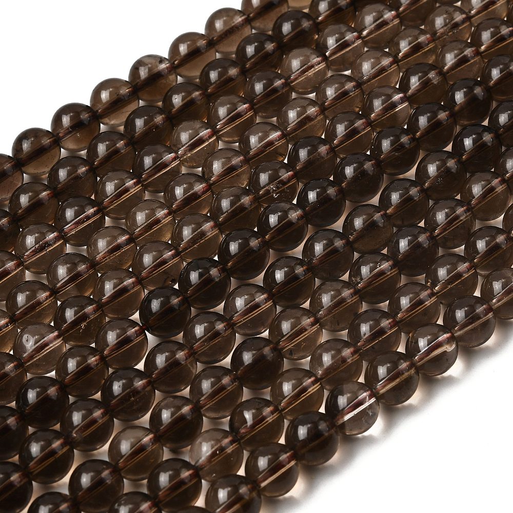 Smoky Quartz Natural  Beads – 8mm Round | The Pink Bead Shop Canada