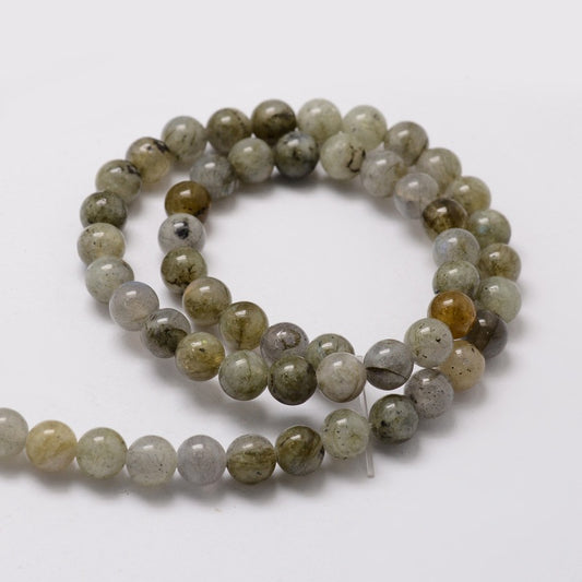 Labradorite Round Beads – 8mm The Pink Bead Shop