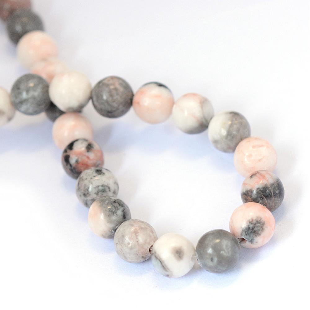 l Pink Zebra Jasper Round Natural Beads, 4mm, 6mm, 8mm & 10mm | The Pink Bead Shop Canada