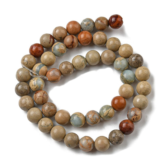 Aqua Terra Natural Aqua Terra Jasper Beads 8mm | The Pink Bead Shop Canada Jasper Beads 8mm | The Pink Bead Shop Canada
