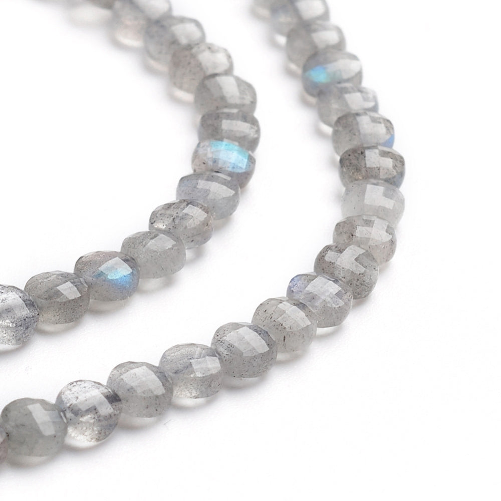 Labradorite Faceted Coin Beads 4mm | The Pink Bead Shop Canada