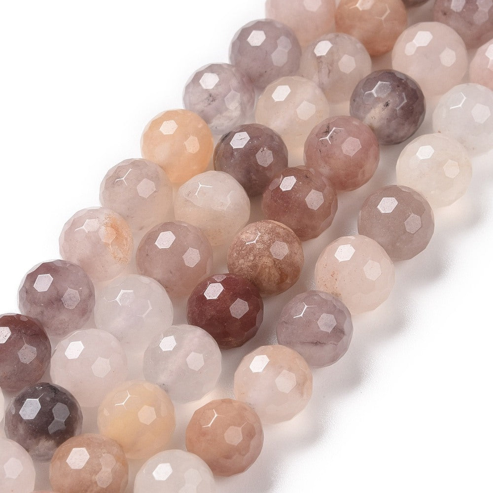 Strawberry Quartz Natural Violet  Faceted Round Beads – 6mm, 8mm & 10mm | The Pink Bead Shop Canada