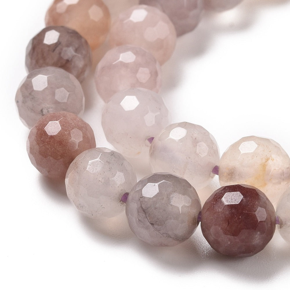 Strawberry Quartz Natural Violet  Faceted Round Beads – 6mm, 8mm & 10mm | The Pink Bead Shop Canada