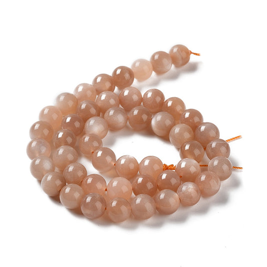 Sunstone Natural  Beads – Round 8mm The Pink Bead Shop