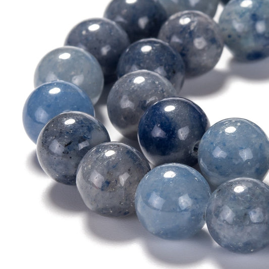 Blue Aventurine Gemstone Beads – Round 8mm | The Pink Bead Shop Canada