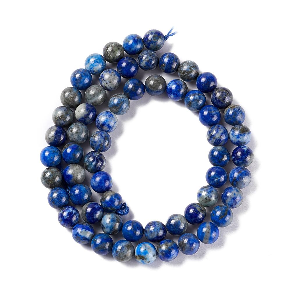 Lapis Lazuli Round Natural  Beads – 4mm, 6mm, 8mm & 10mm | The Pink Bead Shop Canada