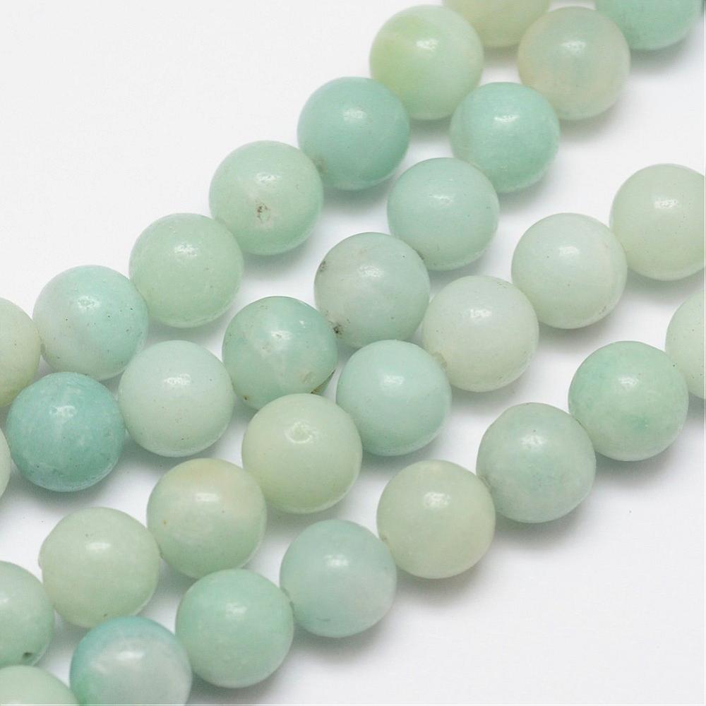 Natural Amazonite Round Beads – 6mm, 8mm & 10mm | The Pink Bead Shop Canada