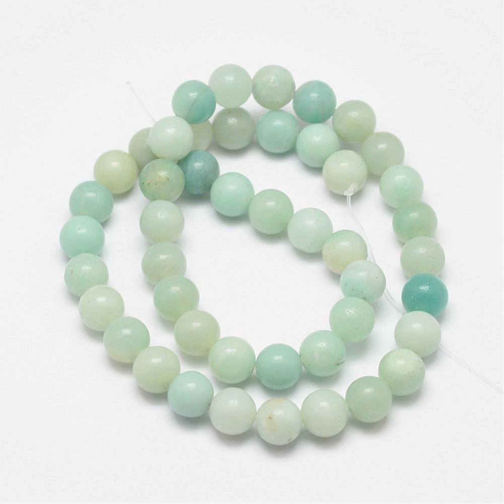 Natural Amazonite Round Beads – 6mm, 8mm & 10mm | The Pink Bead Shop Canada