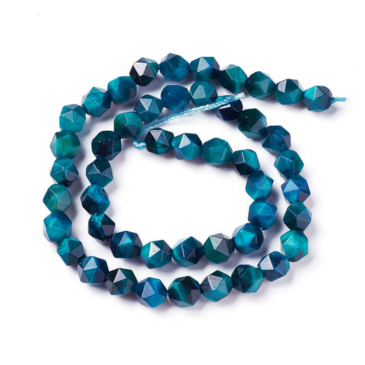 Tiger Eye Natural Faceted Star Cut Beads – Steel Blue The Pink Bead Shop