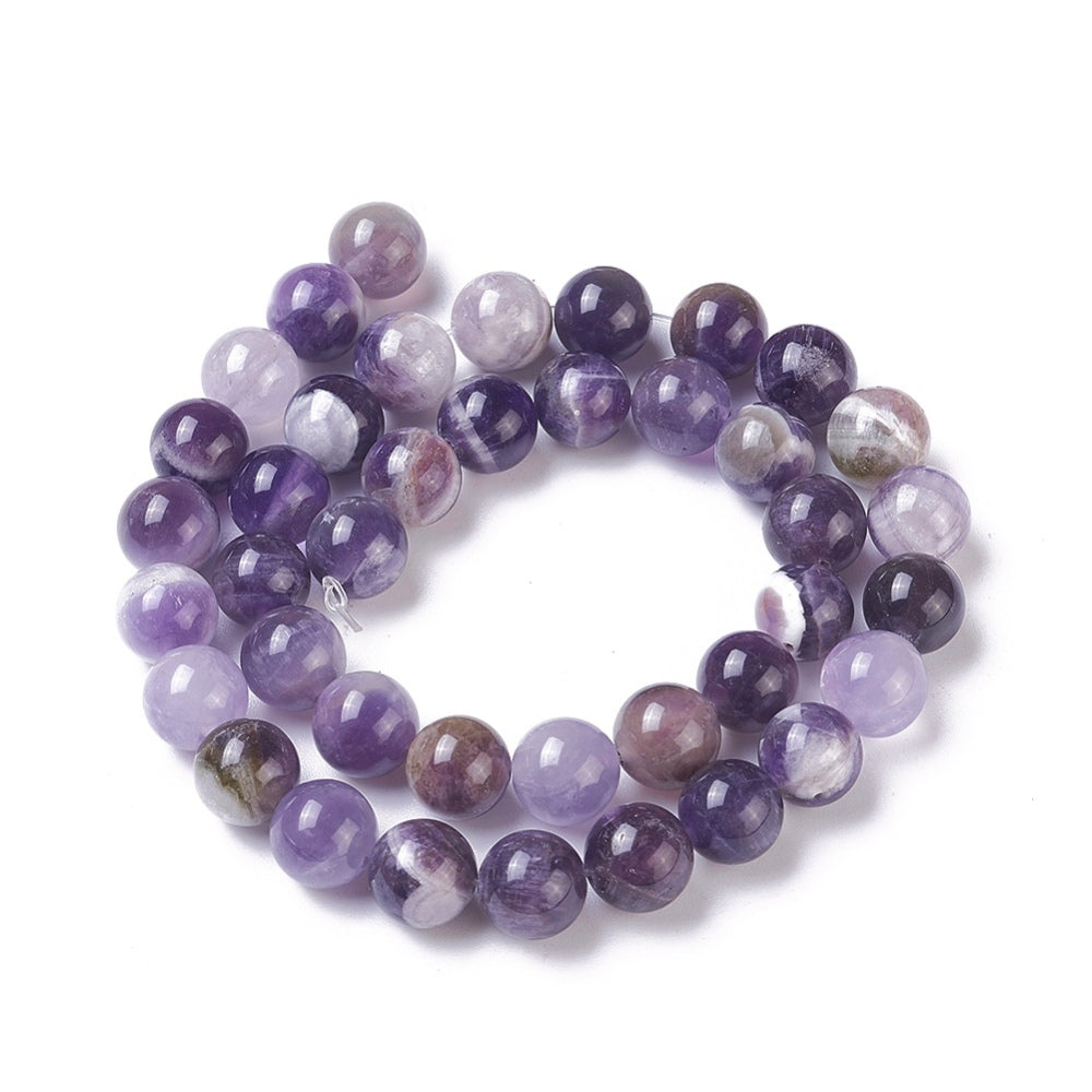 Chevron Amethyst Beads 10mm | The Pink Bead Shop Canada