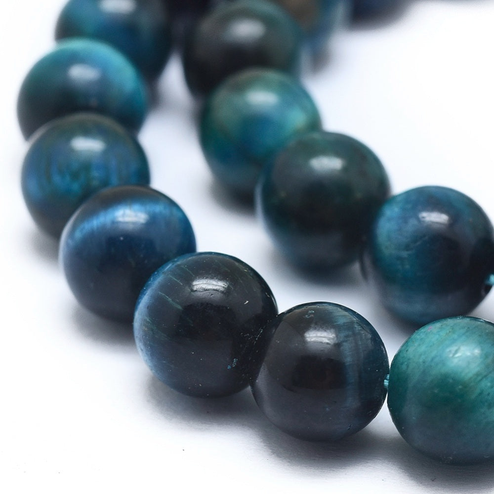 Tiger Eye Blue  Beads 8mm | The Pink Bead Shop Canada
