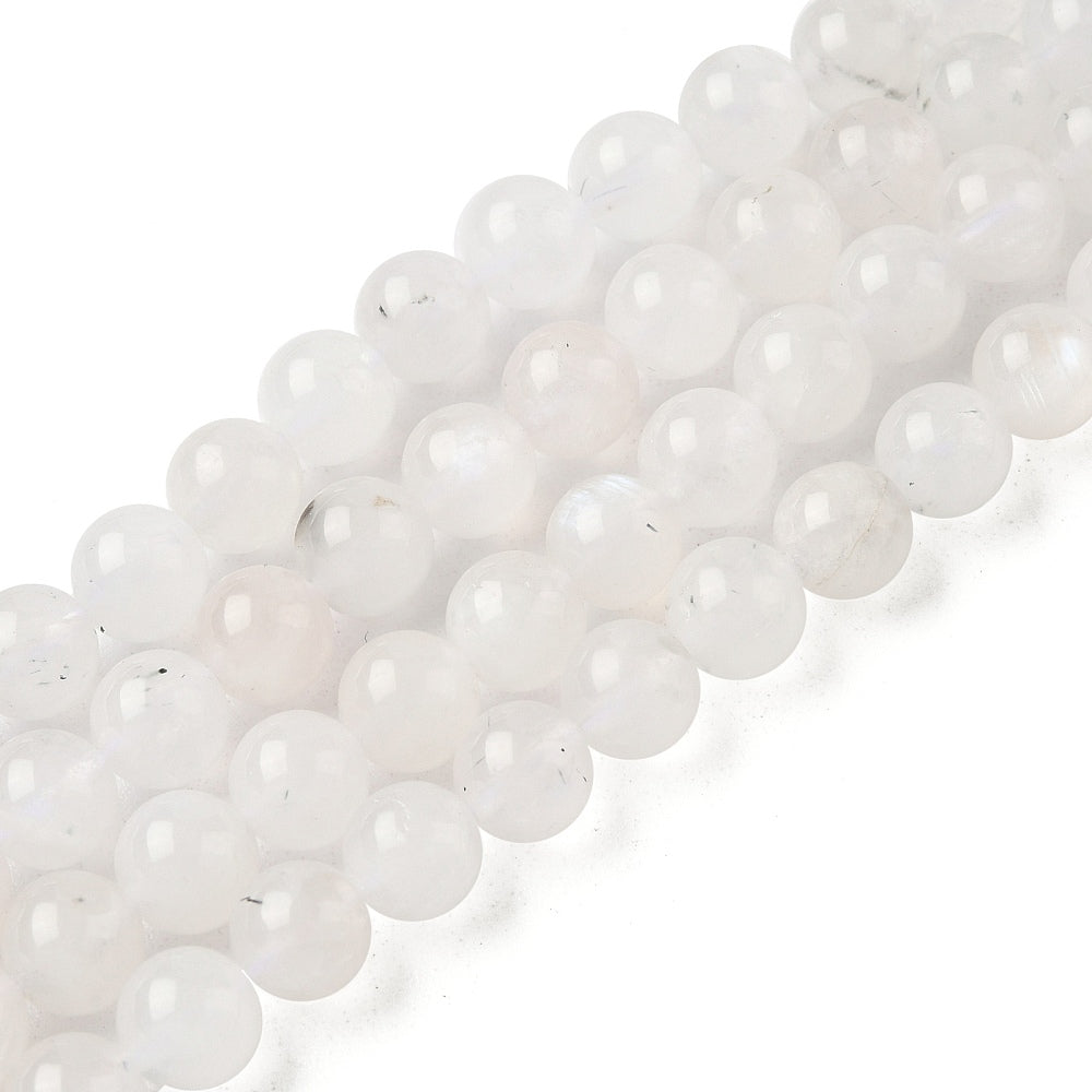 Rainbow Moonstone Natural Round Beads 6.5mm & 8mm | The Pink Bead Shop Canada