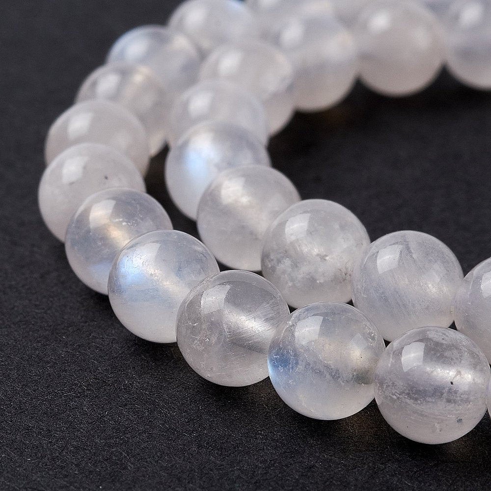 Rainbow Moonstone Natural Round Beads 6.5mm & 8mm | The Pink Bead Shop Canada