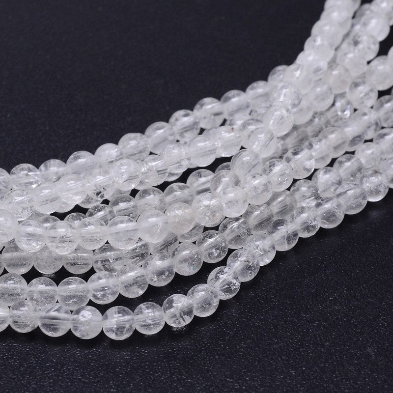 Clear Quartz Crystal Beads – Round 8mm The Pink Bead Shop